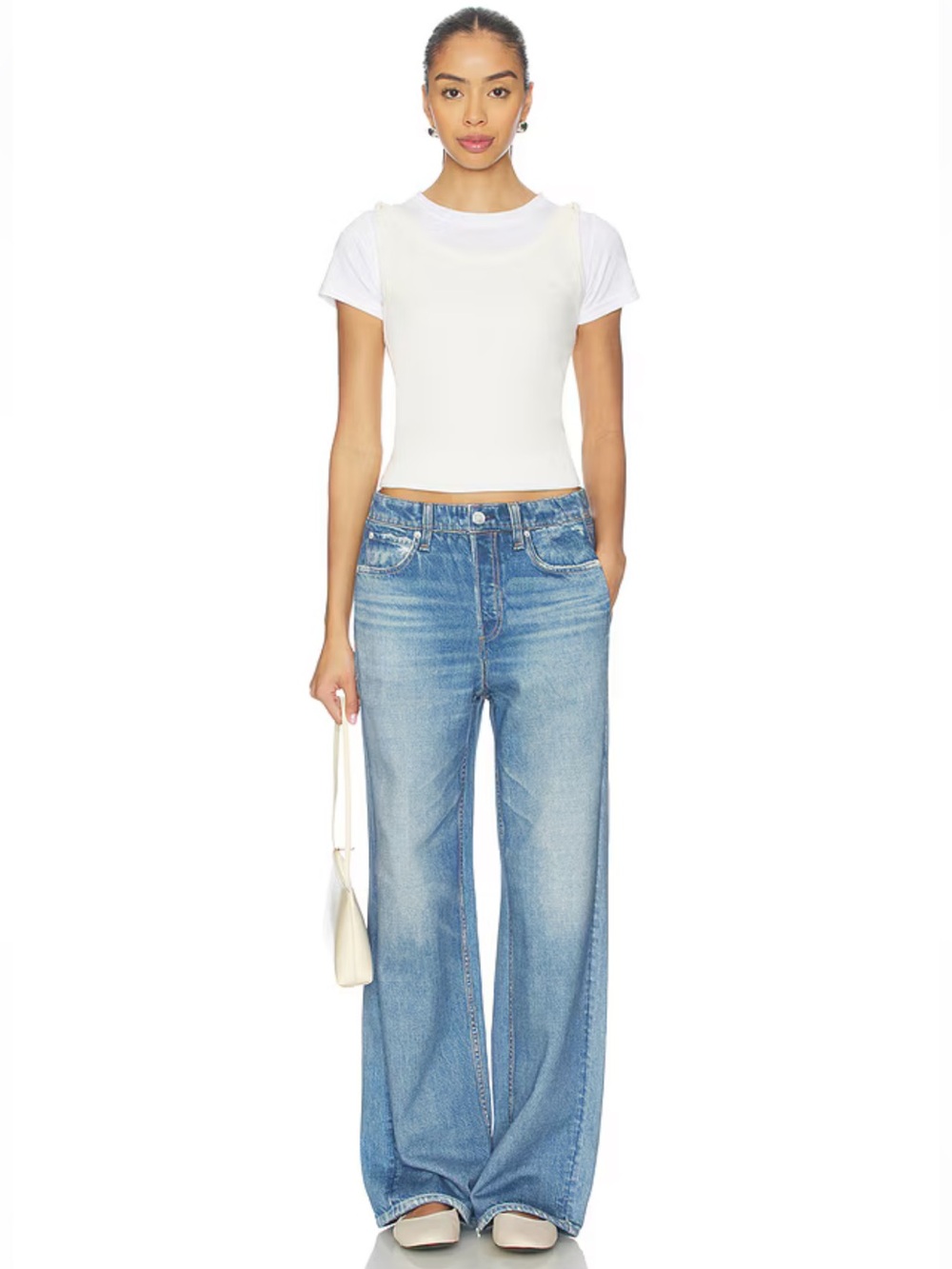 rag & bone Miramar Fleece Wide Leg Jeans
